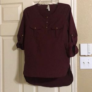 Burgundy Live 4 Truth Hi-low Blouse